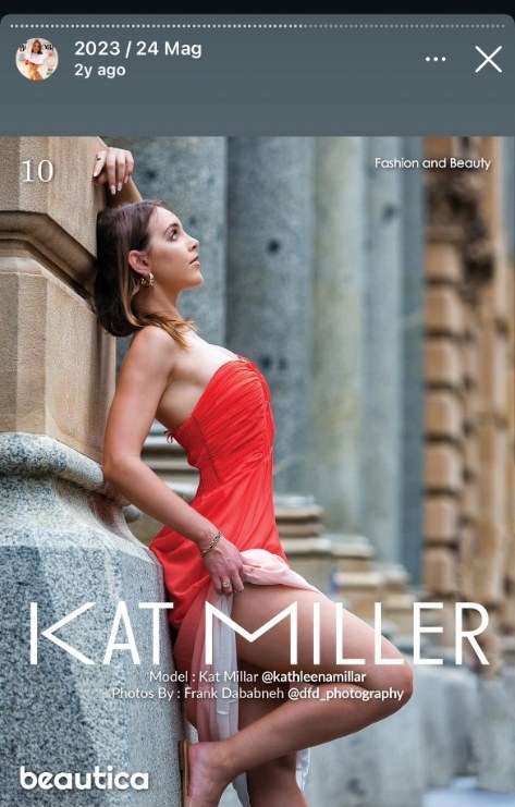 Kathleen Millar Instagram modeling style photograph — archived public record on kathleenamillar.com